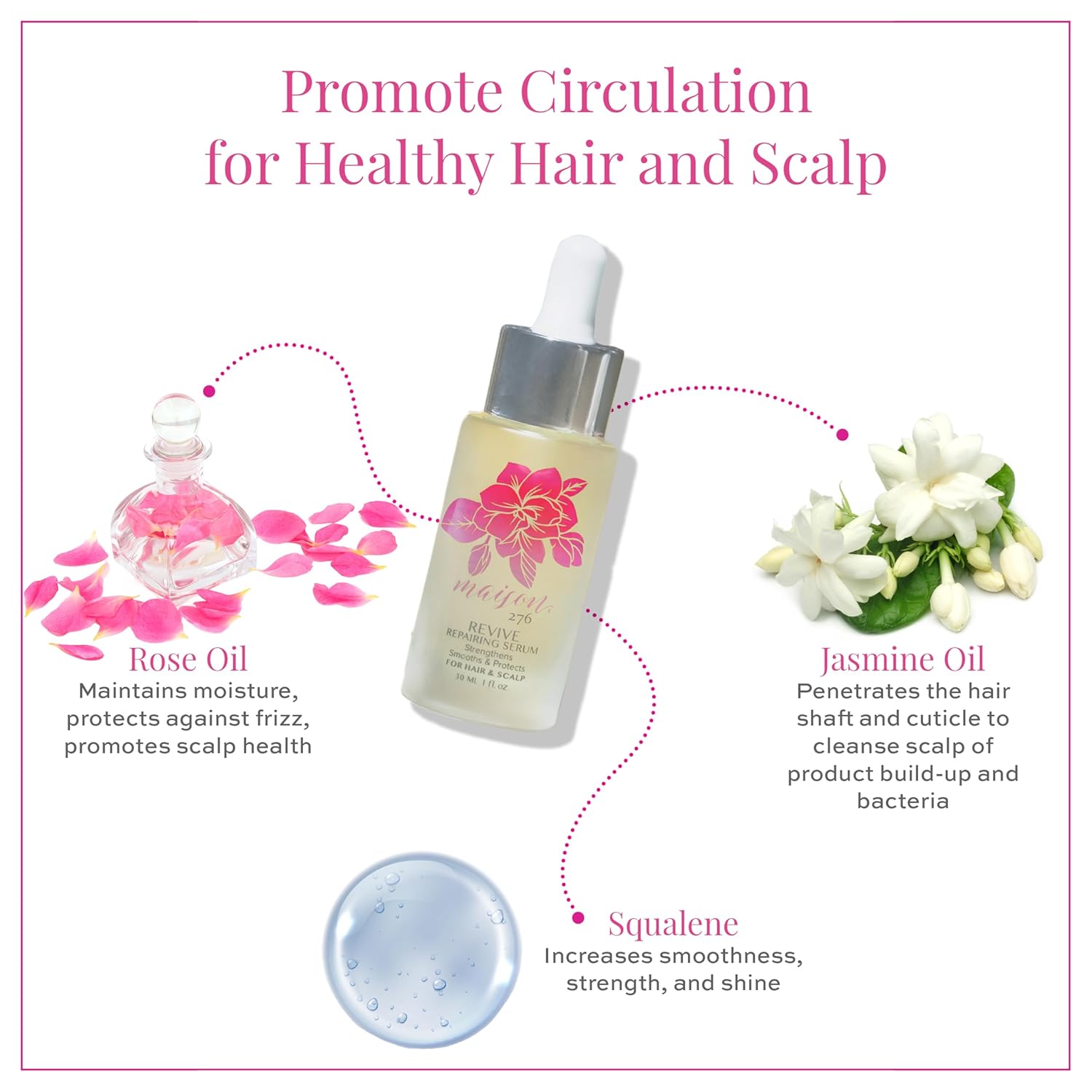 Maison 276 Repairing Serum for Hair and Scalp. 1 oz.