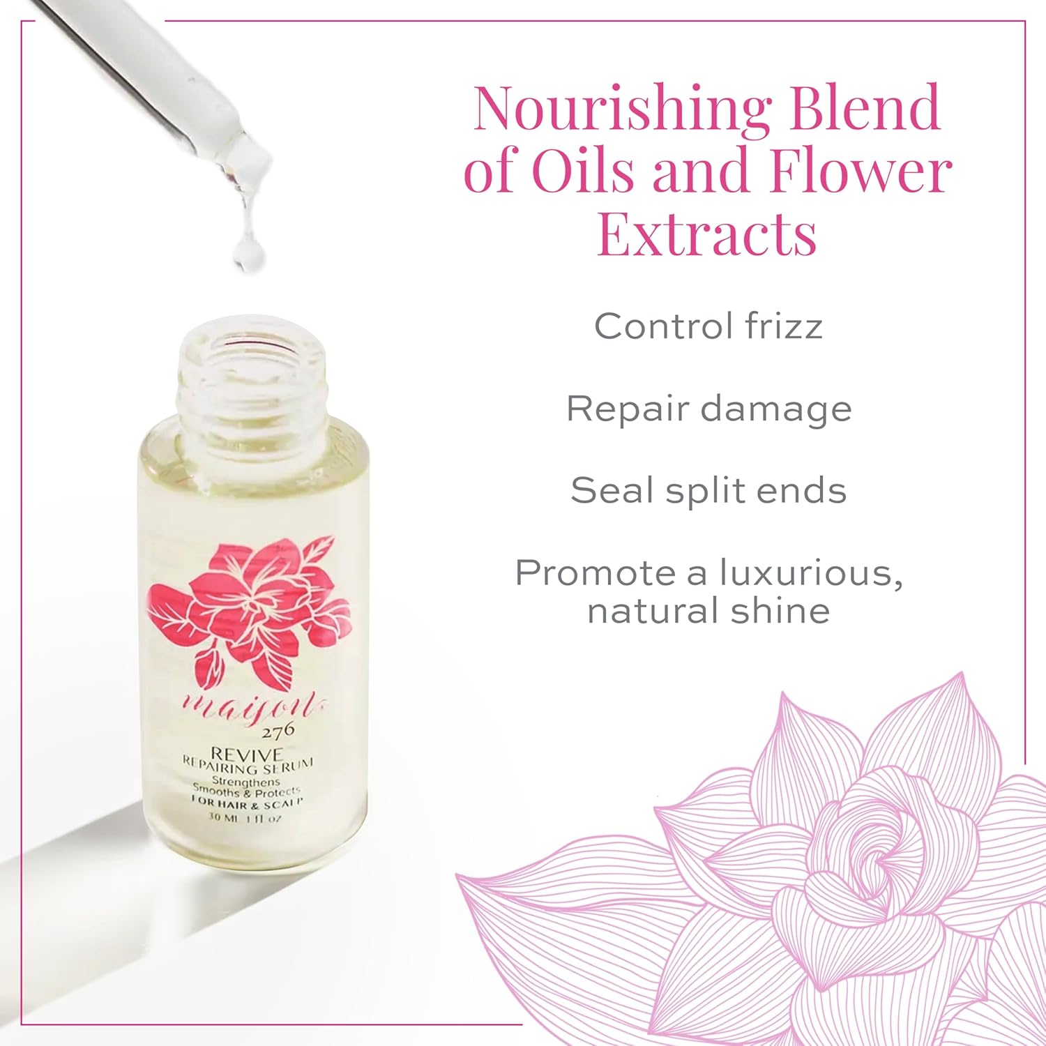 Maison 276 Repairing Serum for Hair and Scalp. 1 oz.
